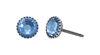 konplott - Ohrstecker mit Schmuckstein blau