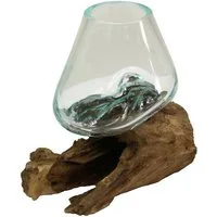 Oriental Galerie Dekofigur Wurzelholz Glas 12 cm Nr.6 (1 St)