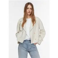 comma Funktionsjacke Indoor-Jacke Kurztrench aus Leinenmix