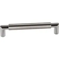SO-TECH® Möbelgriff Stangengriff E9 echt Edelstahl Ø 16 mm BA 128 - 640 mm (1-St), Bohrlochabstand (BA) 128 mm, silber, inkl. Schrauben