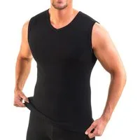 HERMKO Unterhemd 16050 Baumwolle/Modal, Business Muskelshirt, V-Ausschnitt, angenehm weich