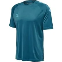 hummel T-Shirt hmlCORE XK Core Poly (Interlock-Stoff) Kurzarm coralblau Herren