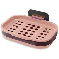 Intirilife Seifenschale, Breite: 13 cm, Seifenschale 13 x 9 x 2 cm in Pink, 1-St., Seifenhalterung für die Wand Seifenschale zum kleben ohne bohren