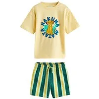 Next Shirt & Shorts Kurzärmeliges T-Shirt und Shorts im Set, Lion King (2-tlg)