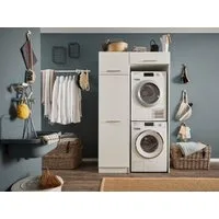 Laundreezy Mehrzweckschrank-Set LAUNDREEZY LDLK2, Breite 117,5 cm, Softclose, höhenverstellbare Füße