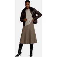 Zero Jackenblazer Damen mit Kunstfellkragen Material