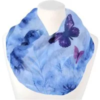 chic4home Loop Voyage Vibes, (1-St. 1-teilig), Damen Loop-Schal Schlauchschal Schmetterling Muster