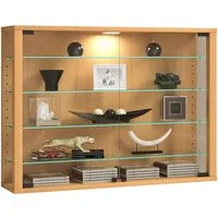 VCM Hängevitrine Wandvitrine Hängevitrine Glasvitrine Vitrosa L VCM Wandvitrine Vitrosa 60x83x18 cm Holzwerkstoff, Glas