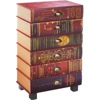 Kobolo Regal Kommode BOOKS aus MDF mit bedrucktem PU überzogen
