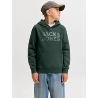 Jack & Jones Junior Kapuzensweatshirt JJECORP mit Druck, Kängurutasche, pflegeleicht Baumwollmischung, regular fit