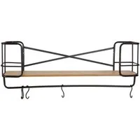 HTI-Line Wandregal Wandregal Cora, Stück 1-tlg., Garderobe Industrial Design