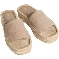Calvin Klein FLATF ESPA MULE NUB MG Pantolette Sommerschuh, Strandschuh, Schlupfschuh mit Plateau