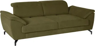 sit&more 2,5-Sitzer "Percy" 12 cm Fußhöhe, Sitztiefenverstellung, wahlweise Kopfteilverstellung