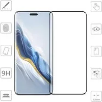 Wigento Handyhülle Für Honor Magic 6 Pro 1x 4D Premium 0,3 mm H9 Curved Schutz Hart Glas