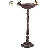 relaxdays Vogeltränke XXL Vogeltränke aus Gusseisen