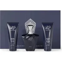 Afnan Duft-Set Turathi Homme Blue, 3-tlg., EDP, Duschgel, Aftershave Balsam,