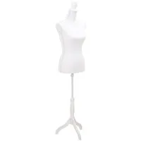 vidaXL Schneiderpuppe Damenbüste Schneiderpuppe Torso Weiß