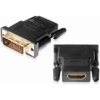 Poppstar Adapter (HDMI Buchse auf DVI-D Stecker 24+1 Pin) HDMI-Adapter DVI-D zu HDMI, 1x für Anschluss von HDMI-Kabel an TV und Monitor, vergoldete Kontakte