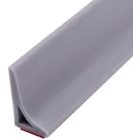 Agger Abschlussleiste Dusche Schwallschutzleiste Selbstklebend Schwallschutz Wasserstop, Breite 1,8 cm * Höhe 3 cm, Silikon asserstopper Schwallschutz für Küchen Bäder Waschbecken