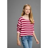 KIDSWORLD Strickpullover Ringelpullover Ringelpullover mit Rollsaum
