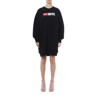 Diesel - "Denim Division" Trainingspullover Kleid für Damen, Knielänge (Schwarz)