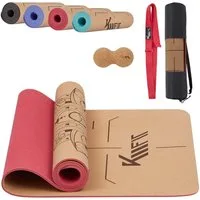 KM - Fit Yogamatte Gymnastikmatte Fitnessmatte Pilates Sportmatte Bodenmatte mit Tasche (Set)