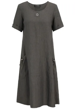 Doris Streich - Kleid taupe - Gr. - 46