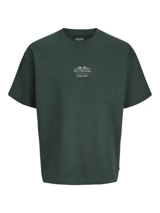 JACK&JONES - JJEBARRON STUDIO TEE SS O-NECK SN Scarab - Gr. - L