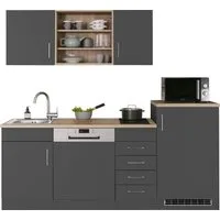 KOCHSTATION Küche KS-Mali, Breite 210 cm, mit E-Geräten