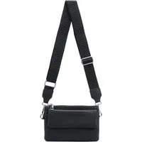 ITALYSHOP24 Geldbörse Damen Umhängetasche CrossBody Brieftasche Geldbörse Handytasche Reise (Tasche mit einem breitem Muster Stoffgurt/Umhängeband), Bodybag Cross Bag Schmucktasche Brieftasche Clutch Abendtasche