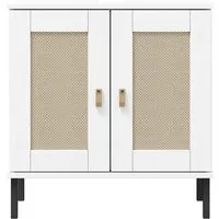 Woodroom Waschbeckenunterschrank Eleganter Massivholzschrank Valencia Badezimmerschrank aus massiver Kiefer lackiert 62x65x40cm