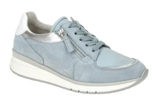 Gabor 86.307.64 Damen Sneaker in Lagune/Silber/Wei?, Keilabsatz, K-Weite