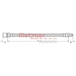 Metzger Bremsschlauch hinten Citroen Mitsubishi Peugeot 4110748