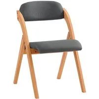 SoBuy Klappstuhl FST92, Esszimmerstuhl Gartenstuhl Klappbar, Küchenstuhl, Holzstuhl, Klappstuhl mit Rückenlehne, bis 120 kg Belastbar, für Balkon & Küche