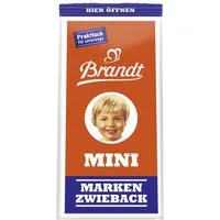 Brandt Brot, Brandt Minis Markenzwieback bewährte Markenqualität Packung 120g