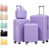 GLP Trolleyset Hartschalen Koffer S-M-L-XL-Set Reisekoffer Trolley, 4 Rollen, (Robustes Koffer-Set aus ABS-Hartschale, 4 tlg., 360° leisen Doppelrollen & verstellbarem Teleskopgriff), für Reisen, Wochenendtrips & Geschäftsreisen