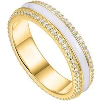 NANA KAY Fingerring Glamour Girl, mit farblosem Stein und Emaille