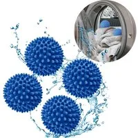 Mutig Trocknerball 4 Stück Trocknerbälle, Wiederverwendbare Dryer Balls (Waschball für waschmaschine, Kugeln für Flauschigere Wäsche, 4-St., Trocknerbälle, Trocknerbälle für Wäschetrockner), für Heim Kleidung Reinigung