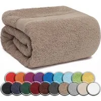 NatureMark Saunatuch Frottier Saunatücher 80x200cm, 100% Baumwolle (1-St), Premium Qualität SAUNATUCH Sauna-Handtuch, 80x200cm, Sand