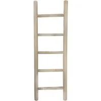 UNUS HOME Regalleiter Deko-Holzleiter (150cm, white washed), Dekoleiter, Gartendeko, Pflanzenhalter, Handtuchleiter, Holzleiter