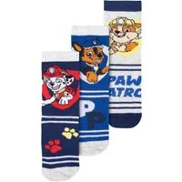 PAW PATROL Sneakersocken Socken für Jungen - Kinder Sneaker Söckchen Blau (3er Pack)