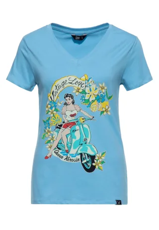 Queen Kerosin Damen T-Shirt Vintage Love
