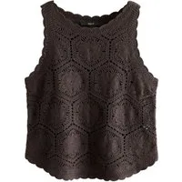 Next Trägertop Geblümtes Tanktop in Häkeloptik (1-tlg)