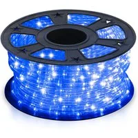 Clanmacy Lichterschlauch LED Lichtschlauch Blau Außen Lichterkette Party Garten Balkon 10-50m, Wasserdicht