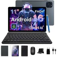 Zenva 11 Zoll Android 16 FHD IPS 128GB mit Tastatur Stift Maus Tablet (11", 128 GB, Android16, Android 16, 8000mAh, Gemini AI, mit Tastatur/Hülle/Maus)