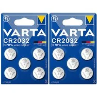 VARTA CR2032 Lithium, 3V, 230mAh für Uhren & Autoschlüssel, 20x3,2mm Knopfzelle, (5 St), Primäre Lithium-Knopfzelle (Li/MnO2)