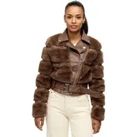 Tazzio Winterjacke F800 mit Gürtel & coolen Reverskragen
