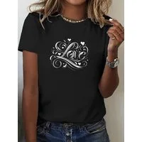 RMK T-Shirt Damen Shirt Top Sommer Basic Love Liebe Happy aus 100% Baumwolle