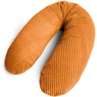 Amilian Stillkissen XXL 170 cm Schwangerschaftskissen Seitenschläferkissen U-Form, Set, mit Bezug, Cord-Optik, geräuscharm, Made in EU