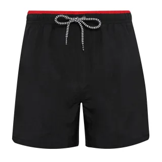 Asquith & Fox Herren-Badeshorts (Schwarz/Rot)
